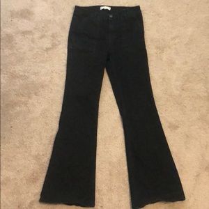 Black flare jeans